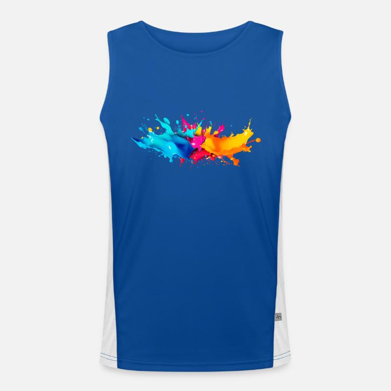 Explosion de Peinture Débardeur respirant contrasté Homme 