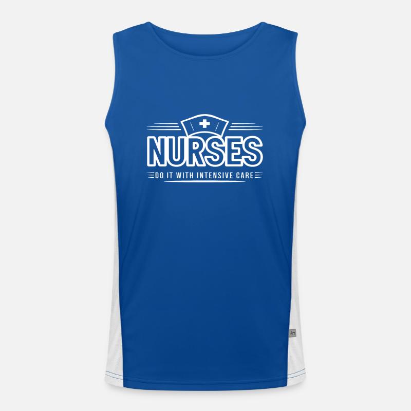Nurses Nurse Physician Assistant Saying Quote Men's Functional Contrast Tank Top 