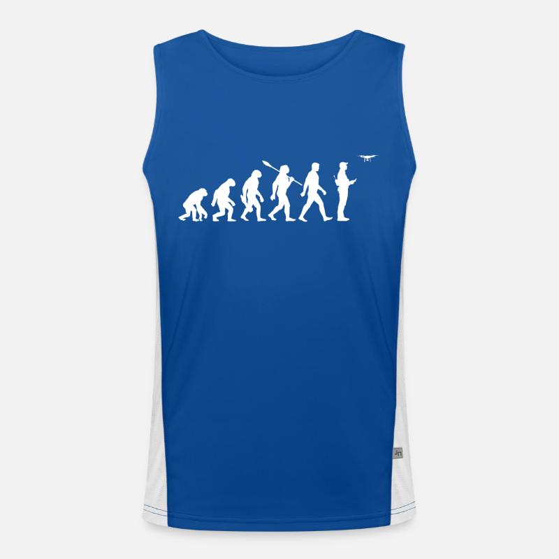 Evolution - Drone - Drone Pilot Men's Functional Contrast Tank Top 