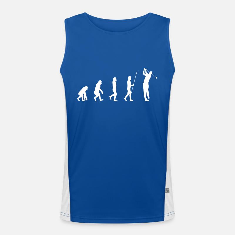 Golf Evolution Golfer Funktionelles Kontrast-Tank Top für Männer 