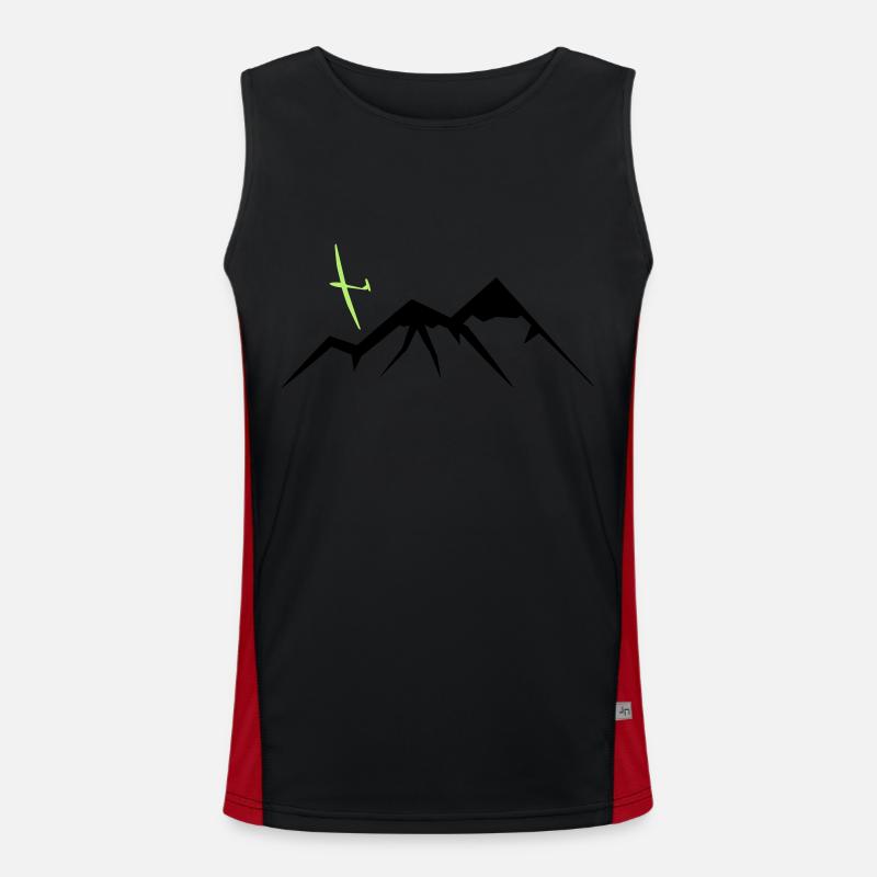 Mountain Soaring Funktionelles Kontrast-Tank Top für Männer 