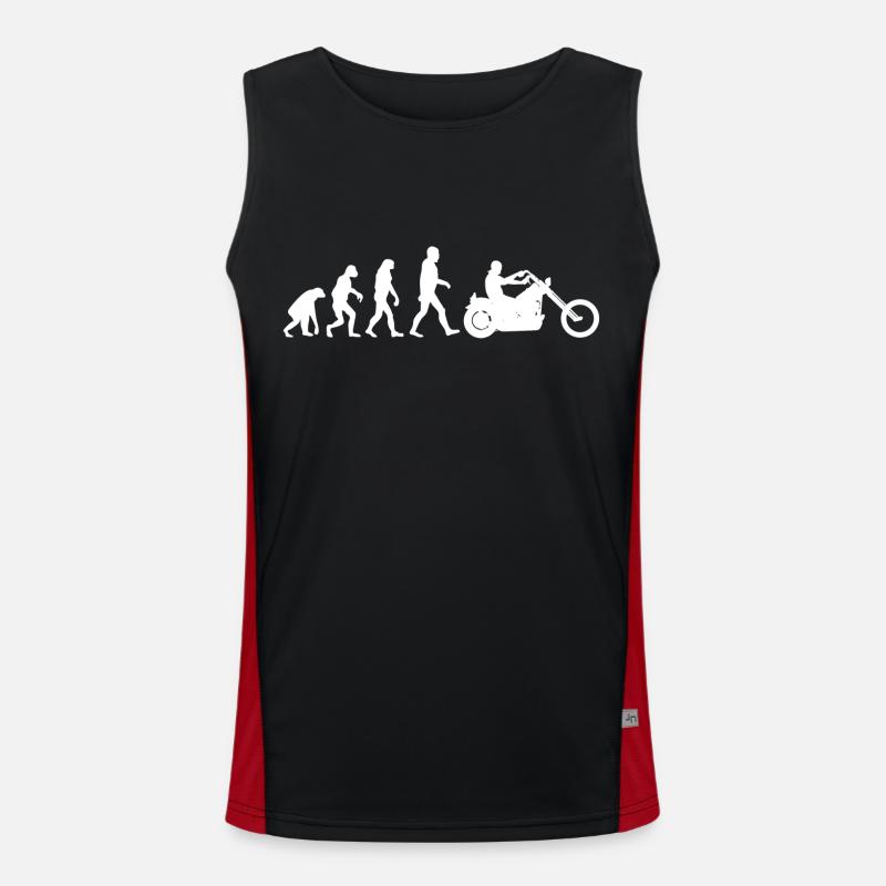 Biker Evolution Chopper - Men's Functional Contrast Tank Top - black/red