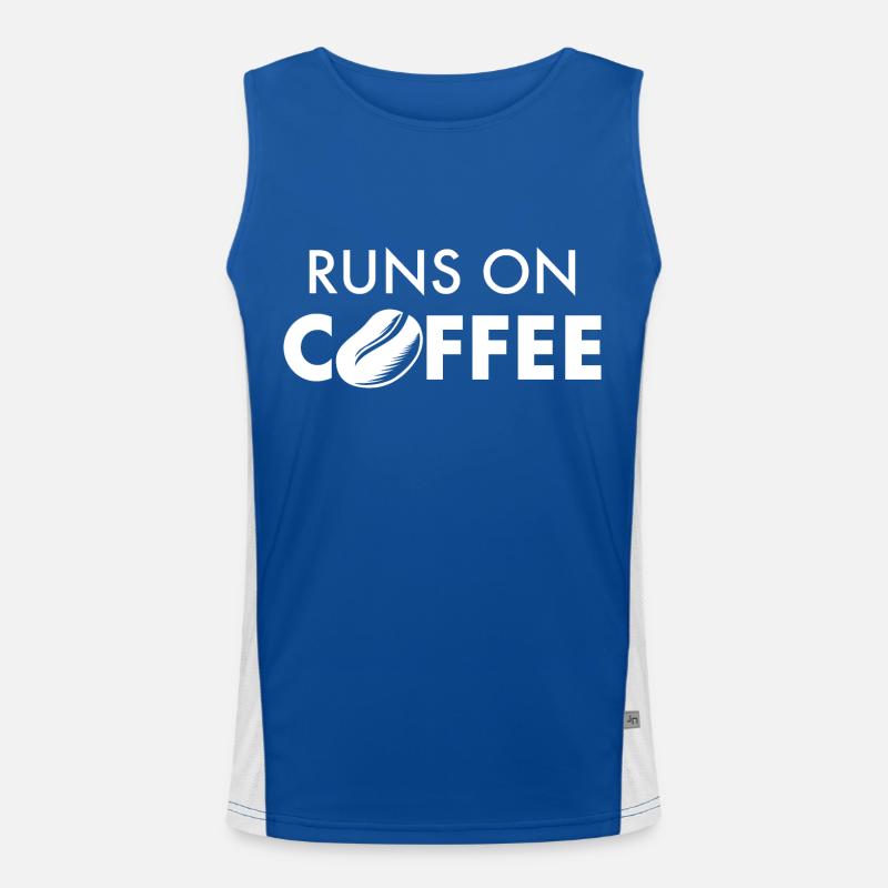 Kaffee Funktionelles Kontrast-Tank Top für Männer 