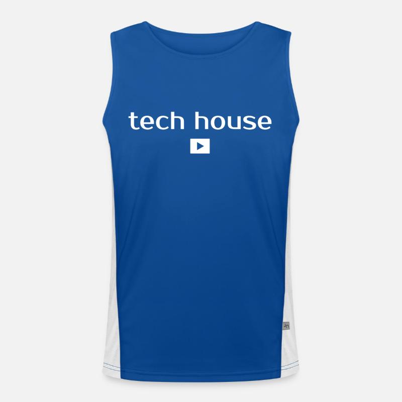 Tech House, Techno, Musik Funktionelles Kontrast-Tank Top für Männer 