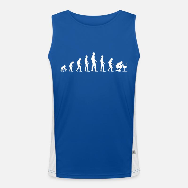 Human Evolution the Computer Gamer Generation Funktionelles Kontrast-Tank Top für Männer 