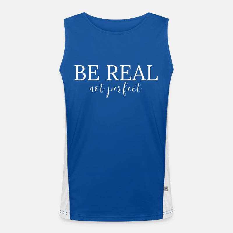 Sei echt, nicht perfekt Funktionelles Kontrast-Tank Top für Männer 