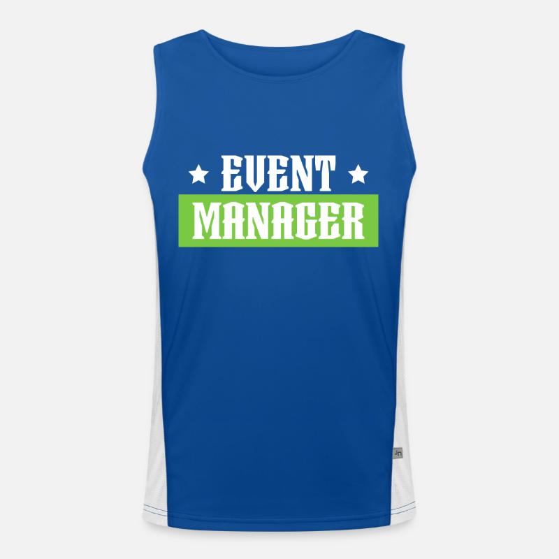 Event Manager green tshirt black Men's Functional Contrast Tank Top 