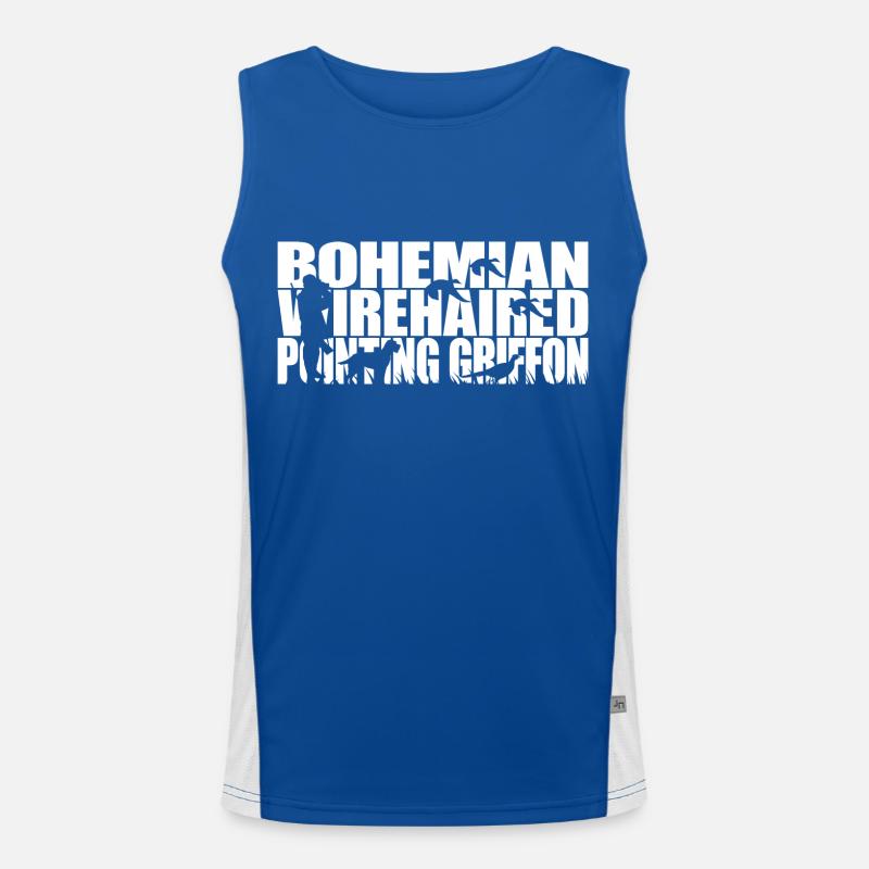 BOHEMIAN WIREHAIRED POINTING GRIFFON Jagd Wilsigns Funktionelles Kontrast-Tank Top für Männer 