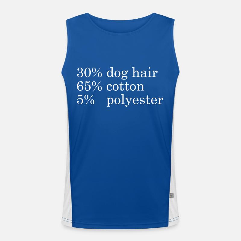 30% poils de chien, 65% coton, 5% ployester Débardeur respirant contrasté Homme 