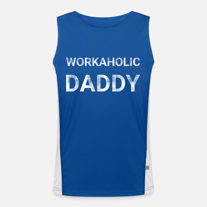 Workaholic Daddy Men's Functional Contrast Tank Top 