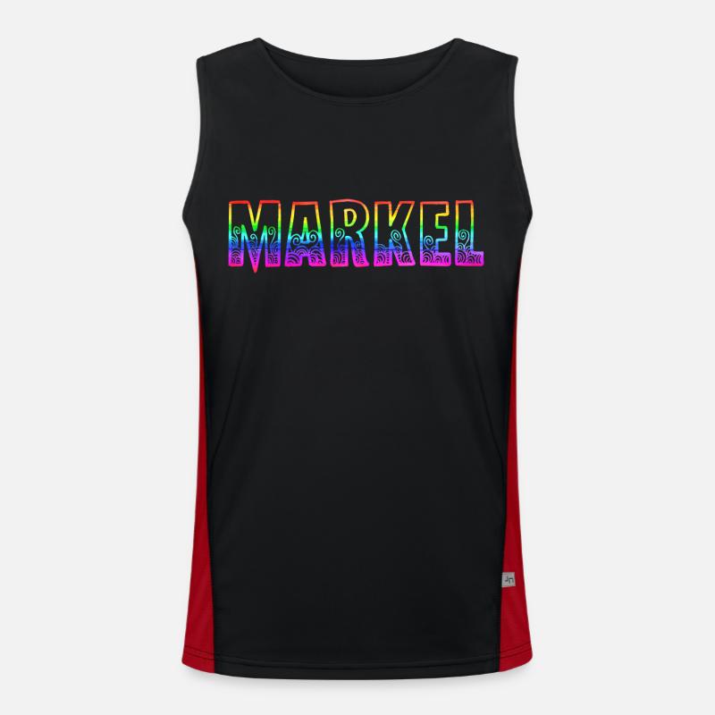 Markel RS Rainbow - Men's Functional Contrast Tank Top  - black/red