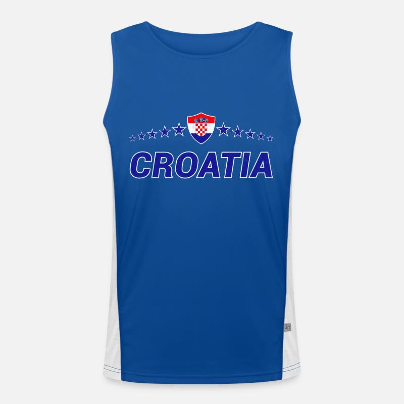 Kroatien Funktionelles Kontrast-Tank Top für Männer 