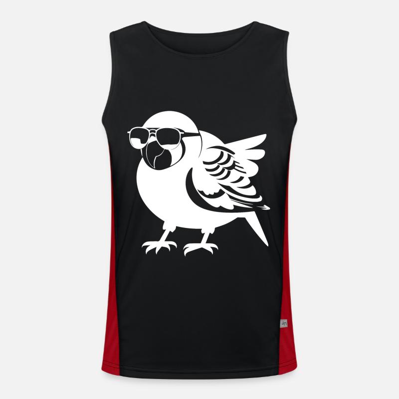 Lustiger Vogel mit Sonnenbrille Cool Bourke's Parak Funktionelles Kontrast-Tank Top für Männer 