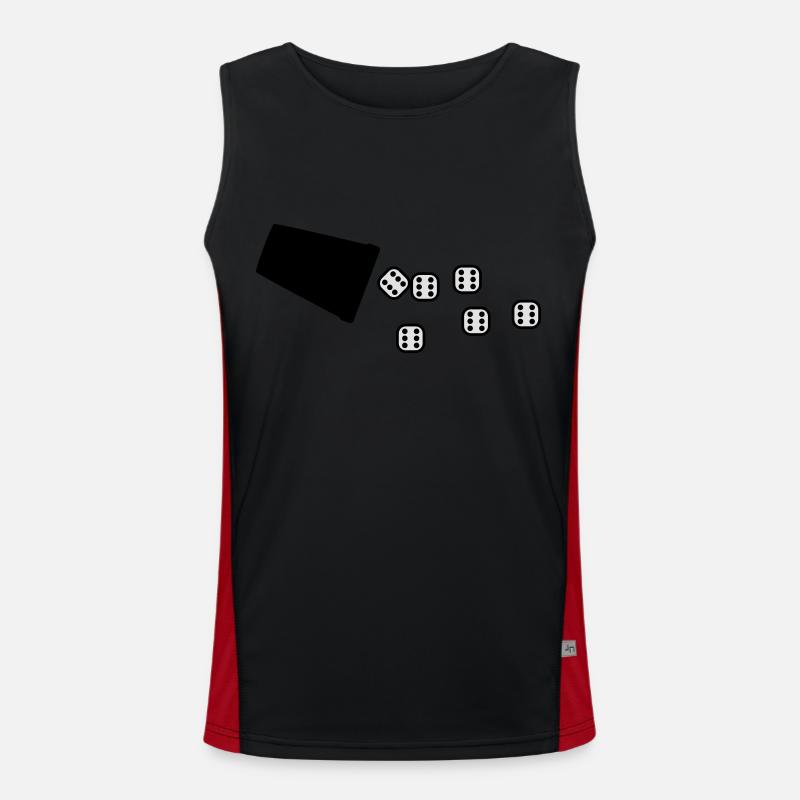 wuerfeln_6er_2c Funktionelles Kontrast-Tank Top für Männer 