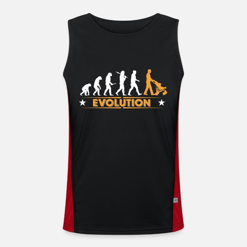 Walking Dad - Evolution - Men's Functional Contrast Tank Top  - black/red