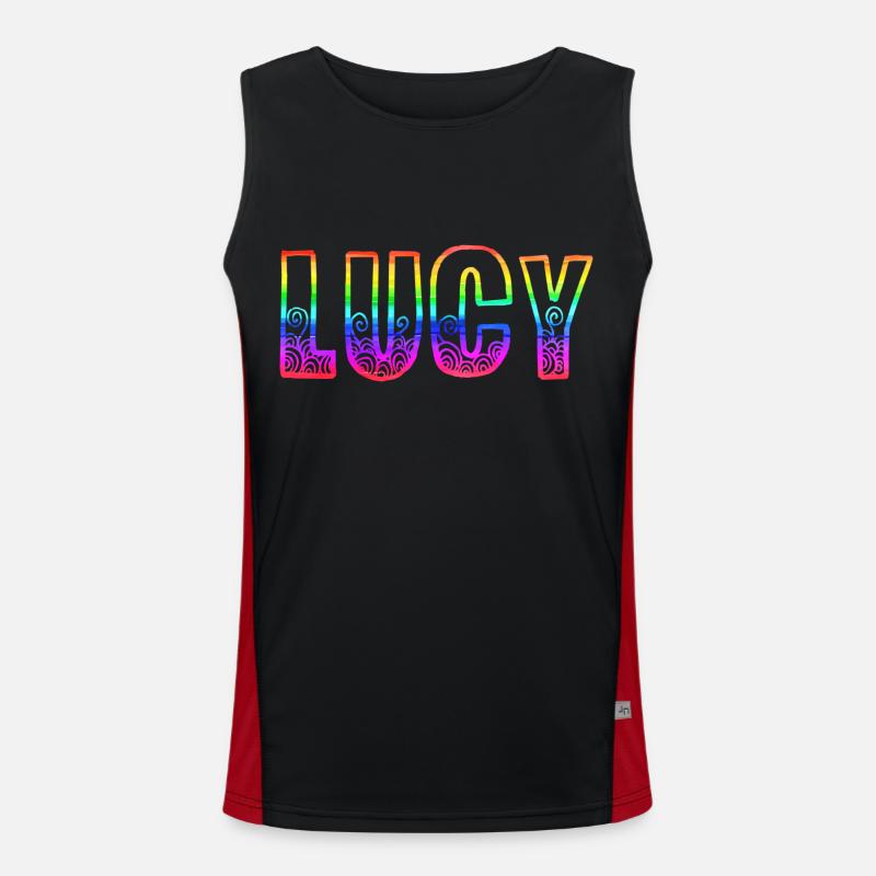 lucy rs regenbogen Funktionelles Kontrast-Tank Top für Männer 