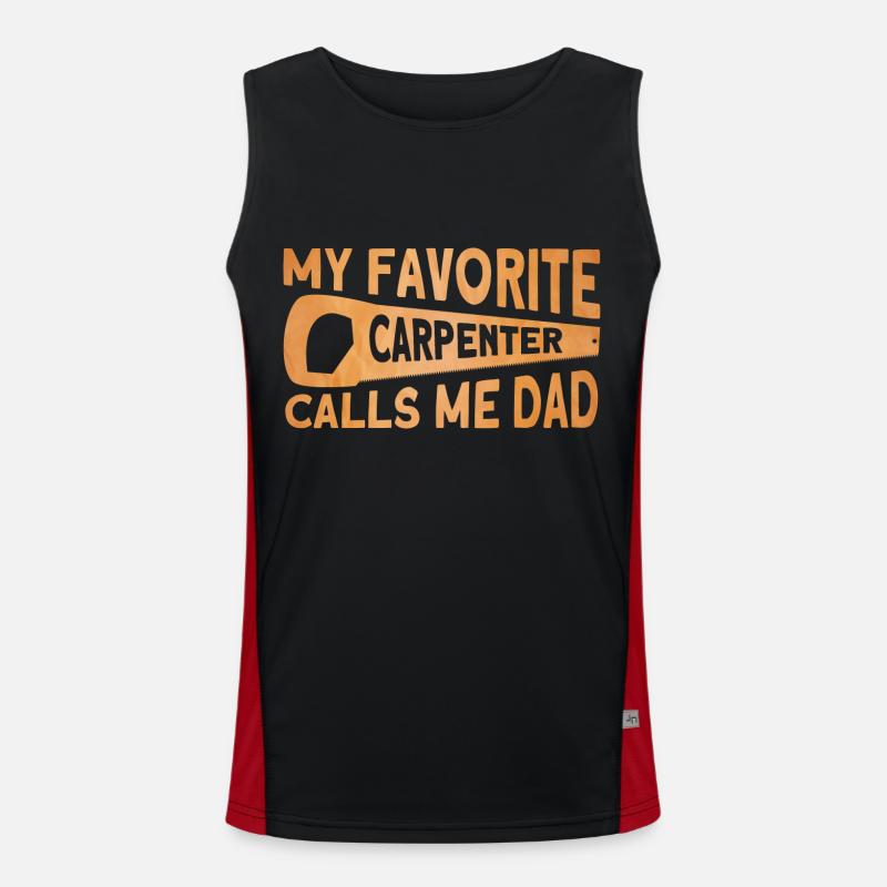 Preferred Carpenter Father Carpenter Father Men's Functional Contrast Tank Top 
