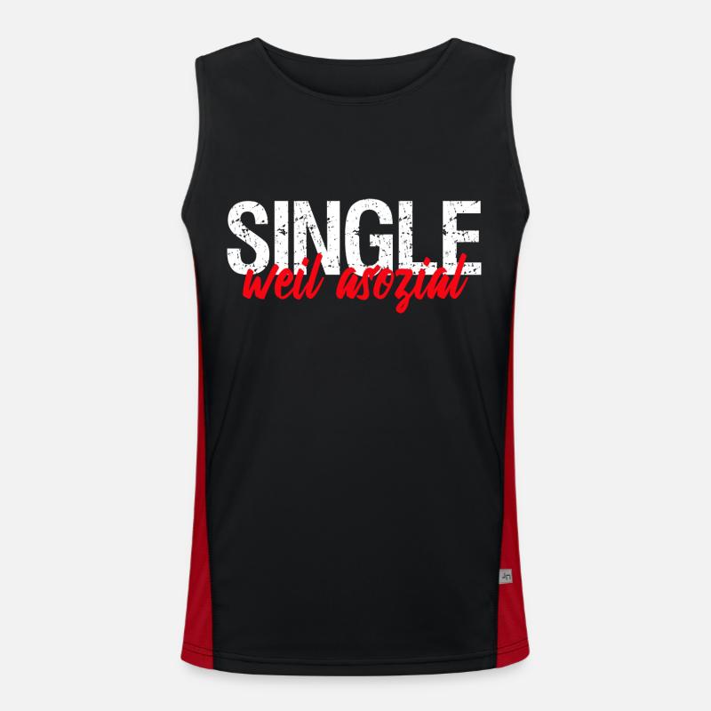 single weil asozial Funktionelles Kontrast-Tank Top für Männer 