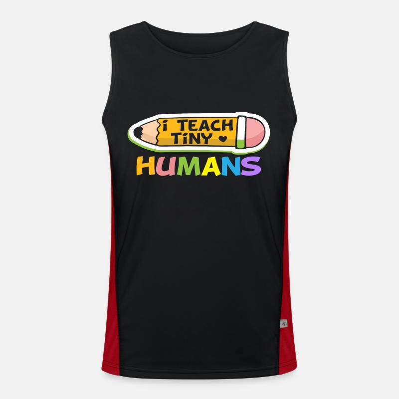 I teach tiny Humans Men's Functional Contrast Tank Top 