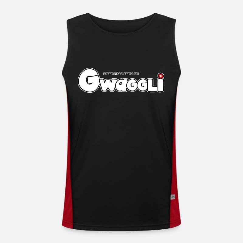Bisch hald echli en Gwaggli Funktionelles Kontrast-Tank Top für Männer 