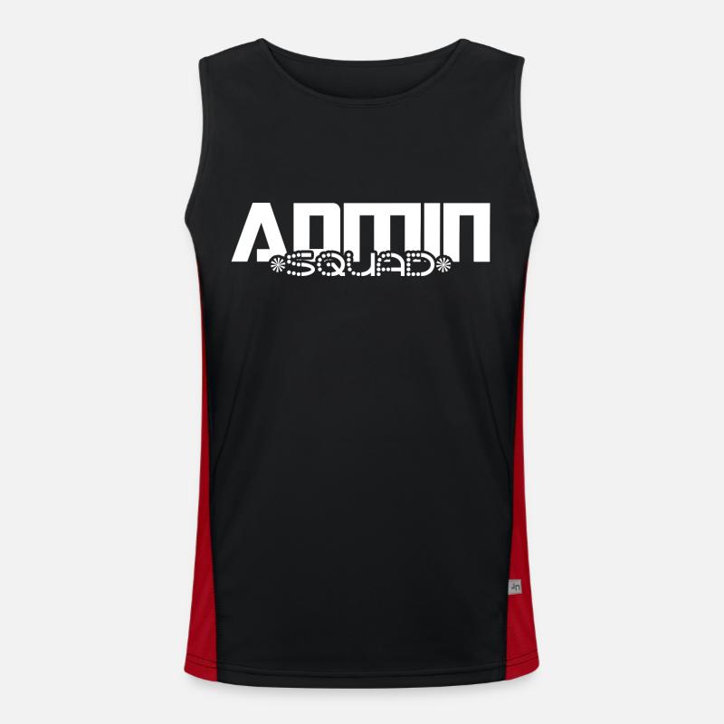 Admin Squad Administrator IT Information Technology Men's Functional Contrast Tank Top 