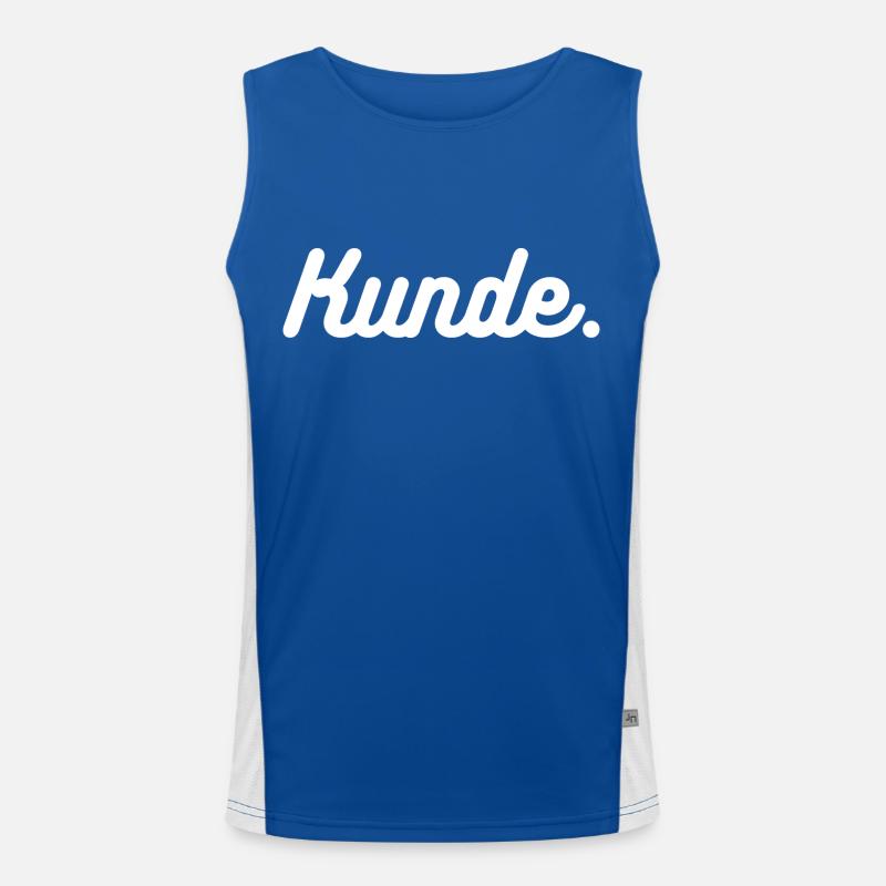 Kunde. Wir sind alle Kunden. Statement Funktionelles Kontrast-Tank Top für Männer 