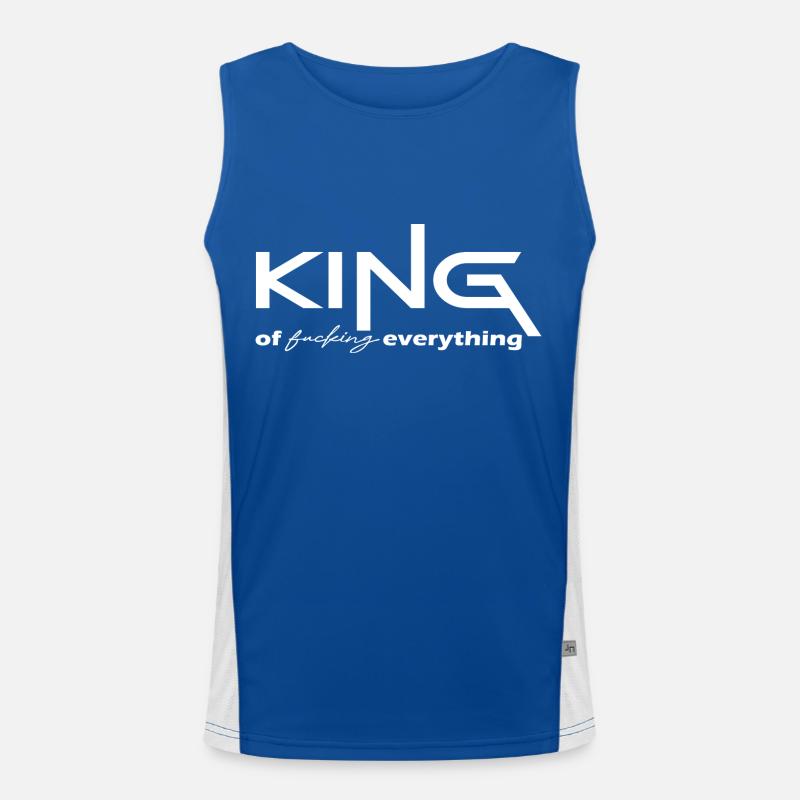 King of everything gift saying white Men's Functional Contrast Tank Top 