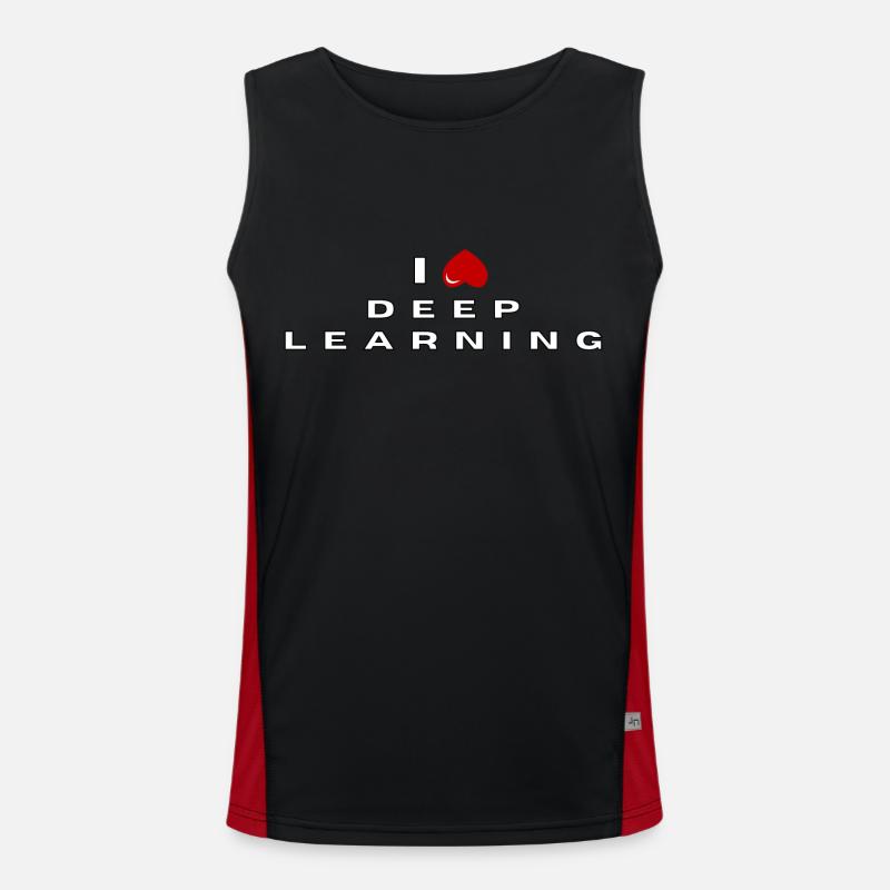 Ich hasse Deep Learning Funktionelles Kontrast-Tank Top für Männer 