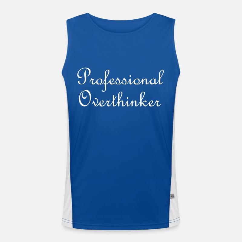 Professional overthinker Men's Functional Contrast Tank Top 