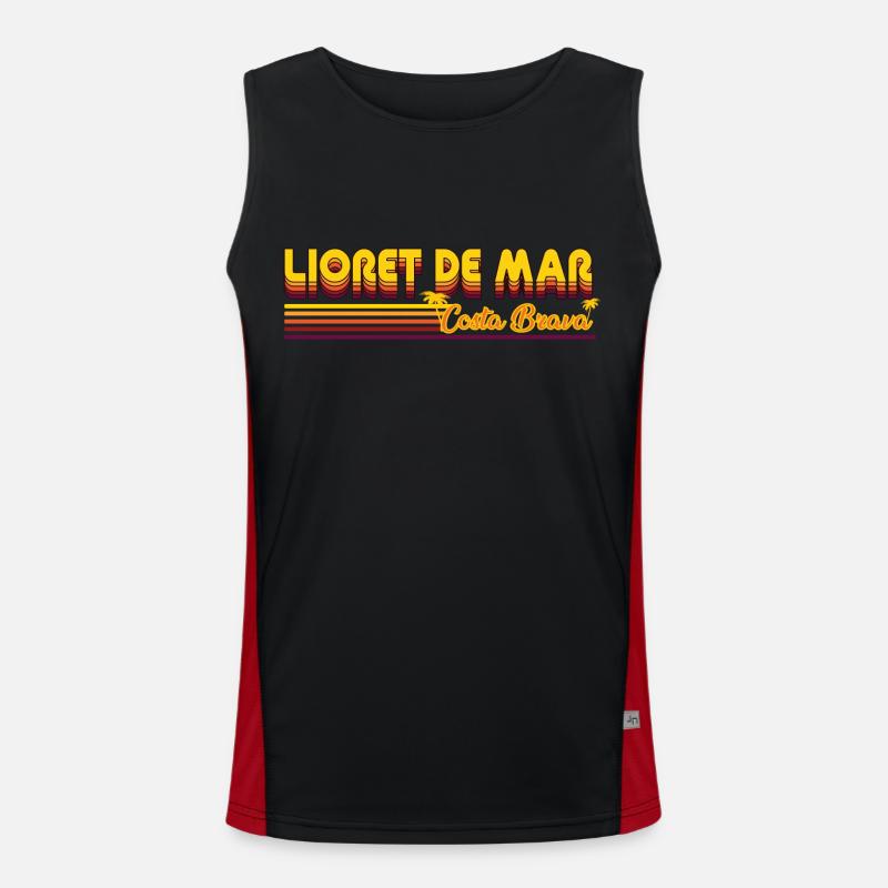 Lloret de mar - das Costa Brava Design Funktionelles Kontrast-Tank Top für Männer 