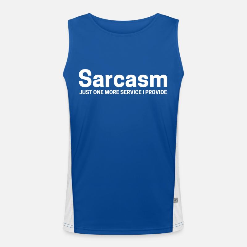 Sarcasm Just One More Service I Provide - Funny Men's Functional Contrast Tank Top 