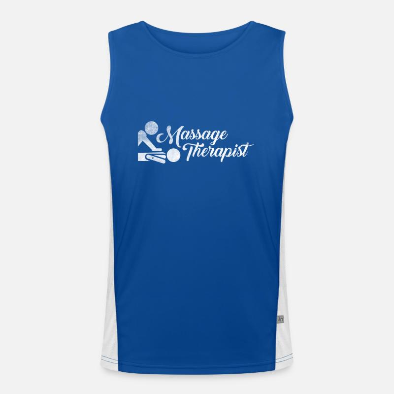 Massage Therapist Geschenk Massagetherapeut Shirt Funktionelles Kontrast-Tank Top für Männer 