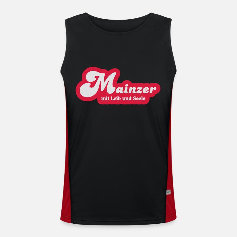 Mainzer-Mit Leib und Seele Funktionelles Kontrast-Tank Top für Männer 