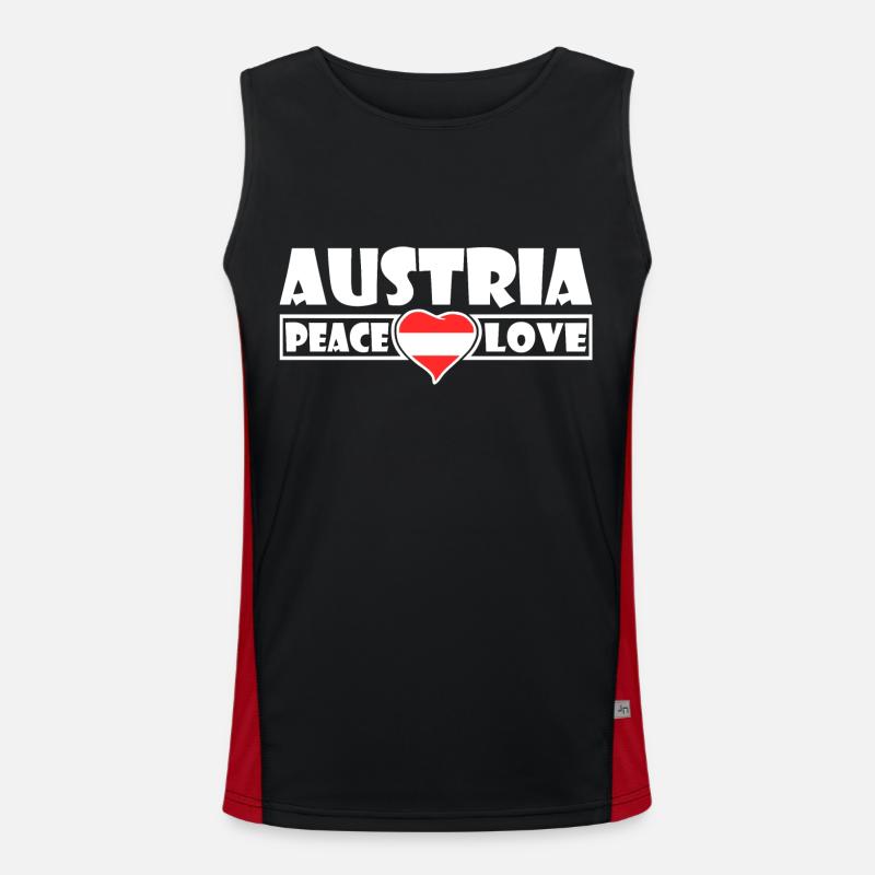 Austria - Austria - Men's Functional Contrast Tank Top  - black/red