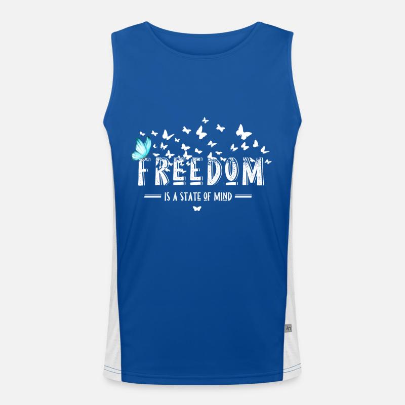 Liberté Paix Justice Amour Papillon Débardeur respirant contrasté Homme 