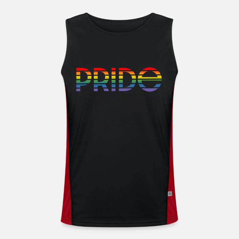 Pride rainbow Funktionelles Kontrast-Tank Top für Männer 