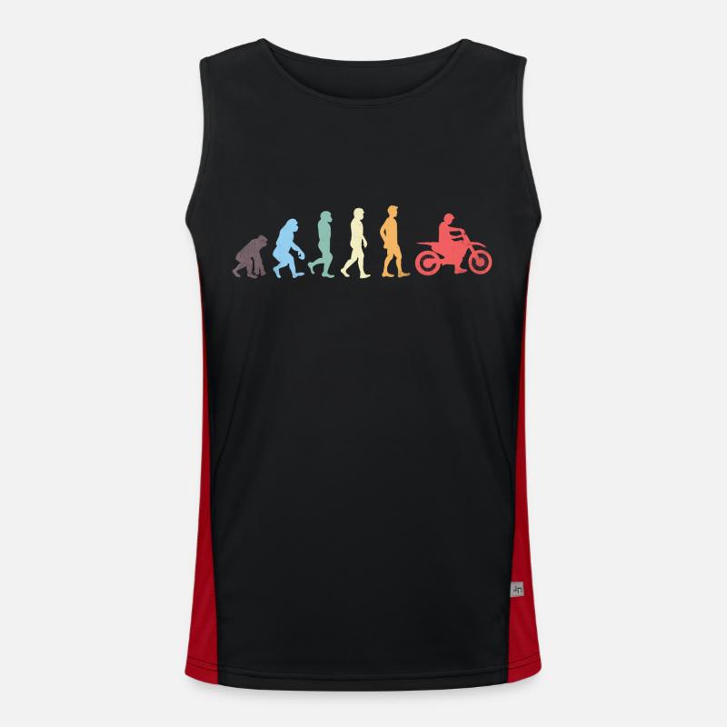 EVOLUTION MOTORRAD T-SHIRT Funktionelles Kontrast-Tank Top für Männer 