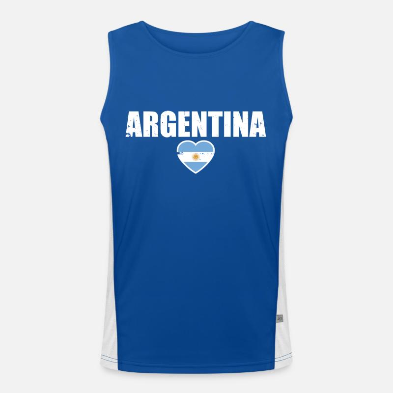 Argentine Argentine Drapeau argentin Débardeur respirant contrasté Homme 