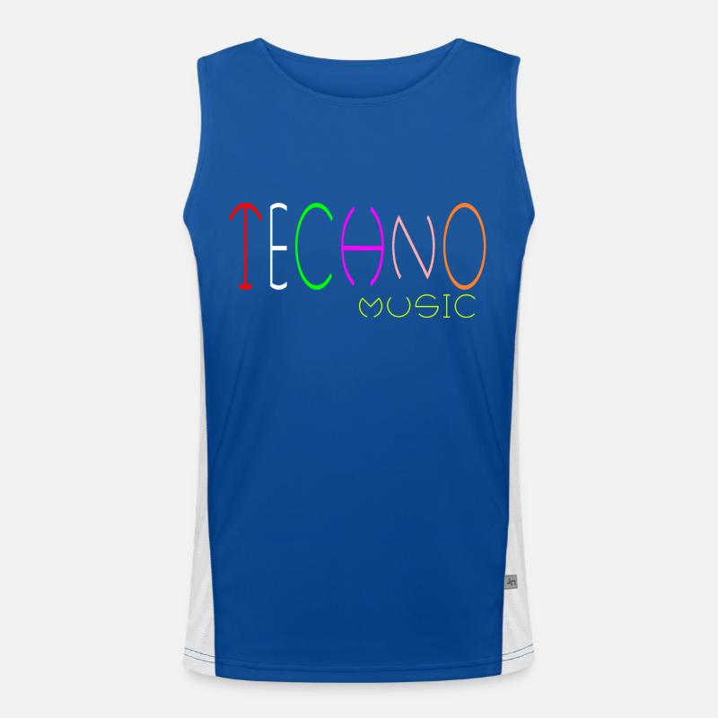 Techno-Musik Funktionelles Kontrast-Tank Top für Männer 