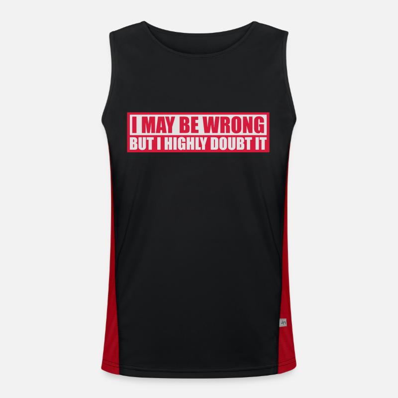 I may be wrong Men's Functional Contrast Tank Top 
