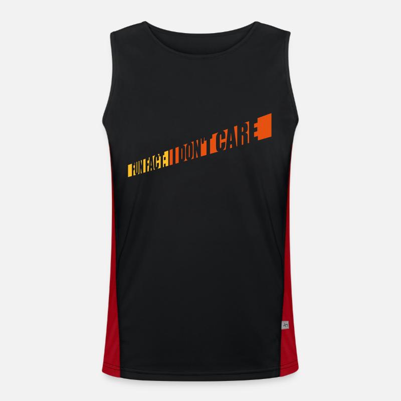I dont care fact Funktionelles Kontrast-Tank Top für Männer 