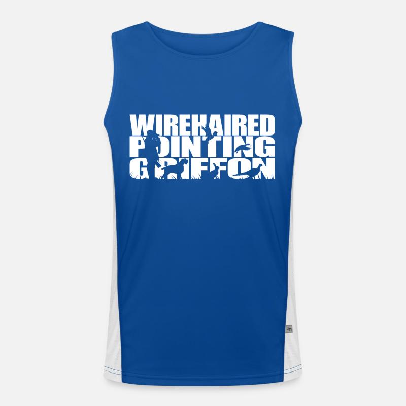WIREHAIRED POINTING GRIFFON Hunting Dogs Wilsigns Men's Functional Contrast Tank Top 