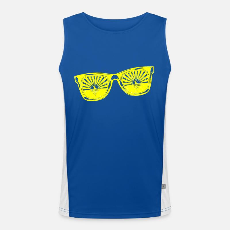 Sunglasses Summer Cute Happy Beach Ocean Surf Men's Functional Contrast Tank Top 