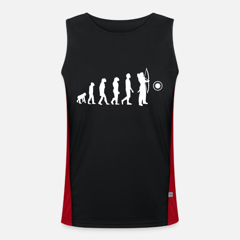Archery evolution - Men's Functional Contrast Tank Top  - black/red