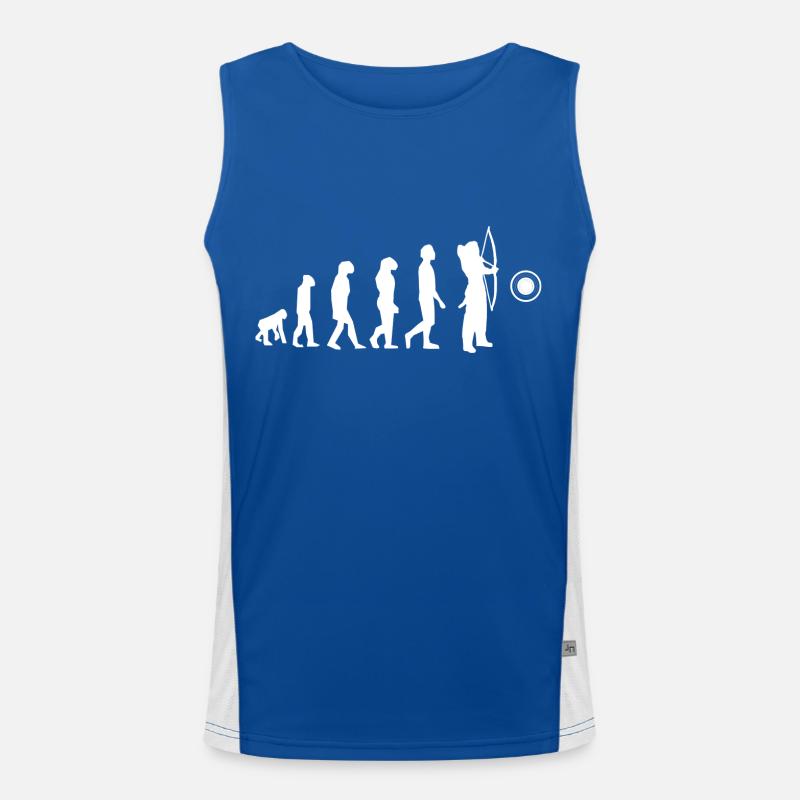 Evolution des Bogenschießens Funktionelles Kontrast-Tank Top für Männer 
