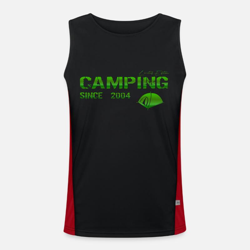 Camping 2004 Geschenk Funktionelles Kontrast-Tank Top für Männer 