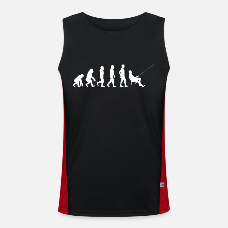 Angler Evolution white - Men's Functional Contrast Tank Top  - black/red