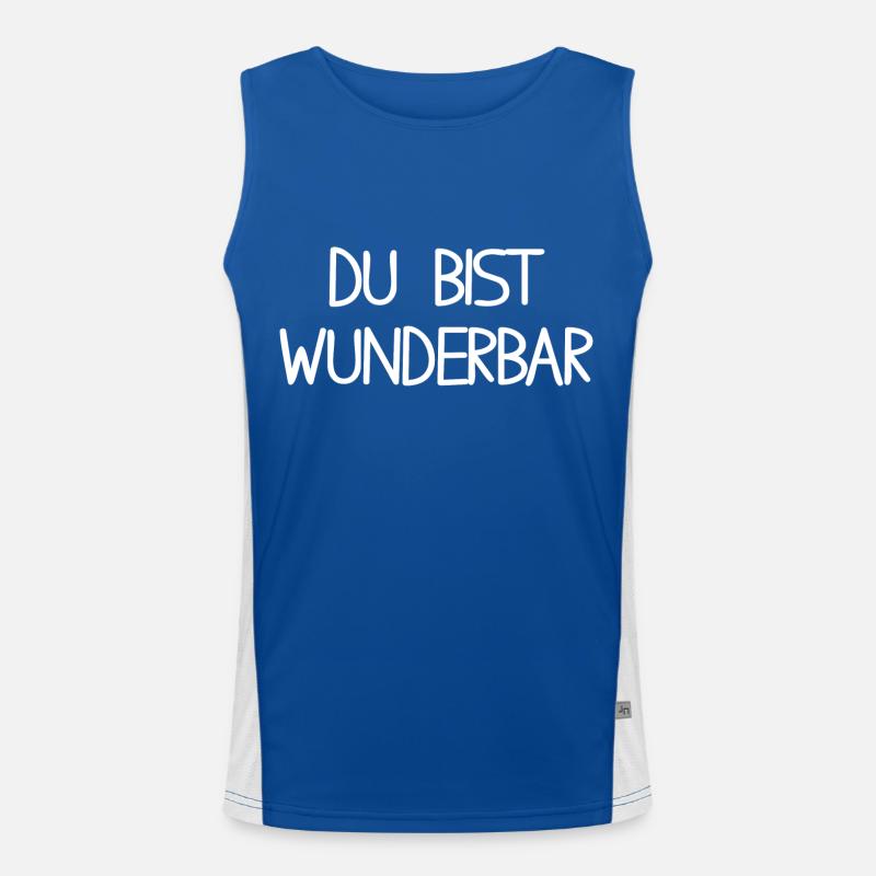 Du bist wunderbar Funktionelles Kontrast-Tank Top für Männer 