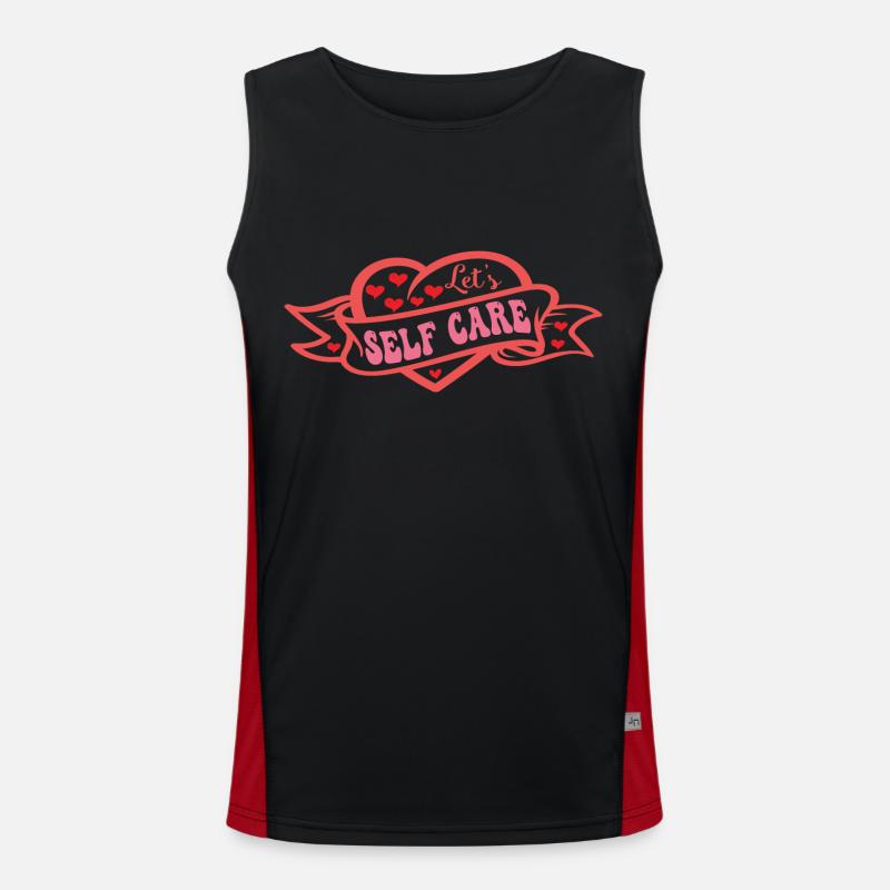 Let´s Self Care Funktionelles Kontrast-Tank Top für Männer 
