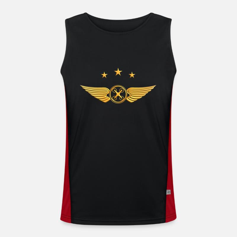 Drone Pilot Drone Fly Drone Pilot Men's Functional Contrast Tank Top 